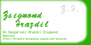 zsigmond hrazdil business card